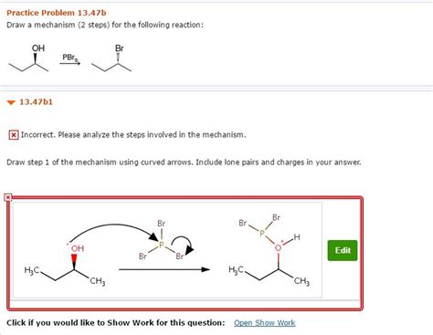  You'll get a detailed solution from a subject matter expert that helps you learn core concepts. Question: Be sure to answer all parts. Draw a stepwise mechanism for the following reaction: Cl CH3CH2OH Part 1 out of 2 Cl finish structure... draw structure CI 3 attempts left Check my work Next part. There are 2 steps to solve this one. 